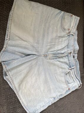 American Eagle Outfitters Light Blue High-Rise Denim Shorts